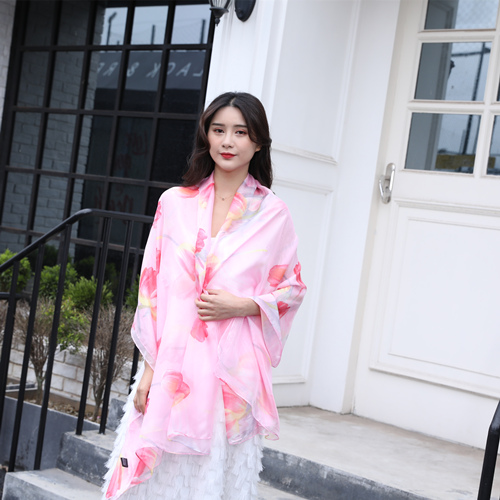 圍巾圖片——真絲圍巾，真絲絲巾，圍巾定制