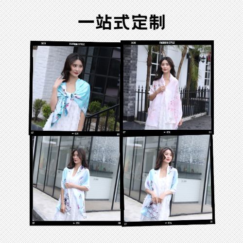 定制絲巾——真絲圍巾，真絲絲巾，圍巾定制